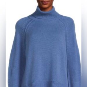 A New Day Blue Ribbed Knit Turtleneck Sweater in size XSmall